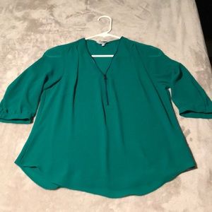 Green Zip Blouse